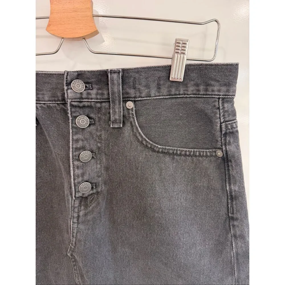 Madewell‎ Rigid Denim A-Line Mini Skirt 28 Black